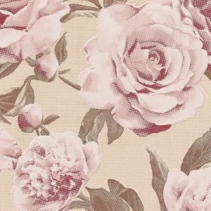 Тапет 5018-41 — светлочервени рози на бежов фон, ПВЦ, колекция Calla