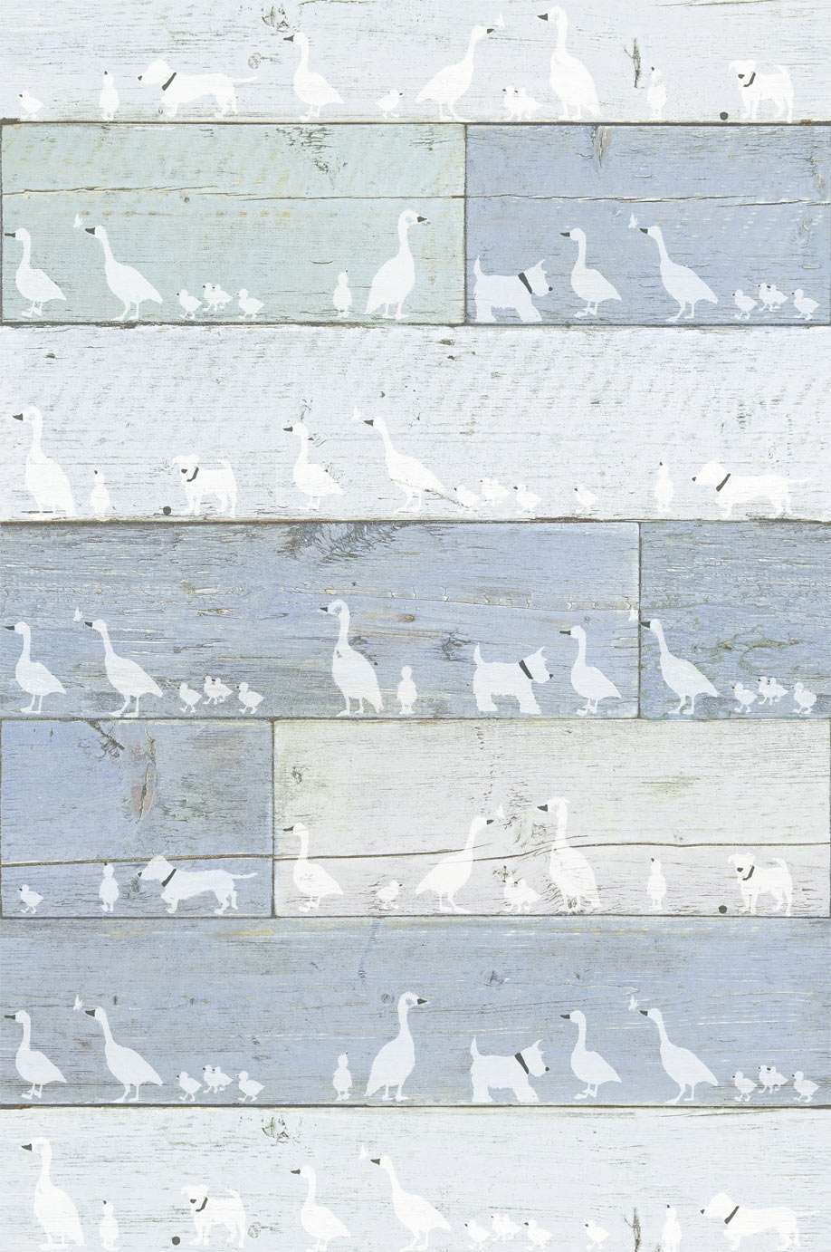 Дизайнерски фототапет „Ducky Duck Blue" Wallpower Junior в синьо, 186х280 см.