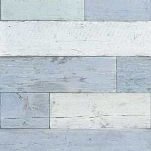Фототапет „Faded Wood Blue“ — избледнели хоризонтални дървени дъски в синкаво-бяла патина