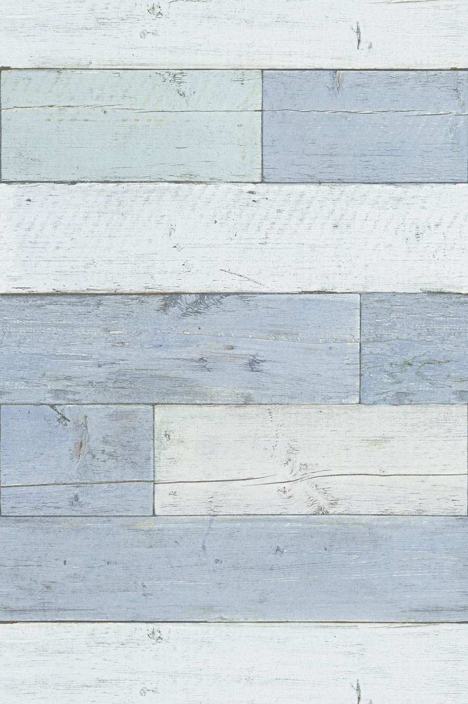 Фототапет „Faded Wood Blue“ — избледнели хоризонтални дървени дъски в синкаво-бяла патина