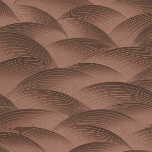 Тапет 10372-48 с абстрактни вълни в кафяво и бронз на флис основа, Fashion for Walls 4