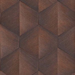 Тапет 10370-48 с 3D призматичен геометричен мотив в кафяво и бронз, Fashion for Walls 4