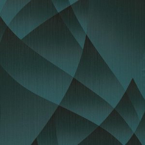 Тапет 10374-18 с 3D абстрактни пламъци в зелен тюркоаз и черно, Fashion for Walls 4