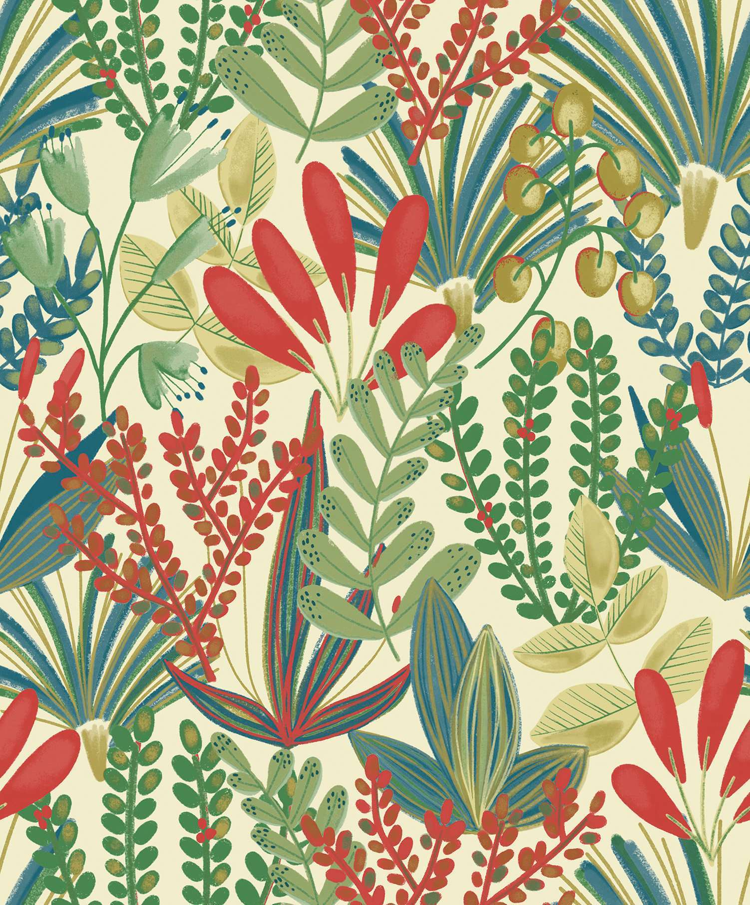 Тапет Jungle Fever 3701 Early Blossom Multicolor — общ изглед